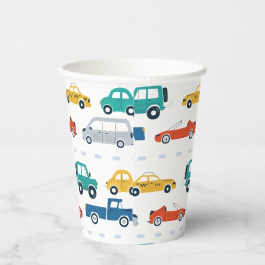 Transportthema Birthday Papieren Bekers (Rechts)