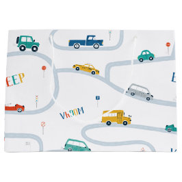 Transportthema Birthday Wrapping Paper Large Groot Cadeauzakje