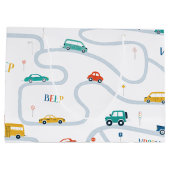 Transportthema Birthday Wrapping Paper Large Groot Cadeauzakje (Achterkant)