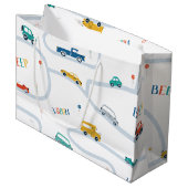 Transportthema Birthday Wrapping Paper Large Groot Cadeauzakje (Voorkant Gekanteld)