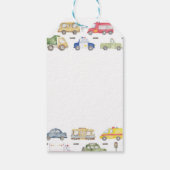 Transporttrucks Verjaardag Dank u Label Cadeaulabel (Achterkant)