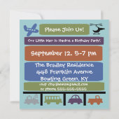 Transportvoertuigen Aangepaste dag uitnodigen Kaart (Achterkant)