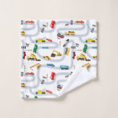 Transportvoertuigen Auto's Vrachtwagens Road Boys Bad Handdoek (Wasdoekje)