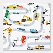 Transportvoertuigen Auto's Vrachtwagens Road Boys Behang (Voorkant)