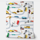 Transportvoertuigen Auto's Vrachtwagens Road Boys Behang (Afrollen)