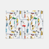 Transportvoertuigen Auto's Vrachtwagens Road Boys Fleece Deken (Voorkant (Horizontaal))