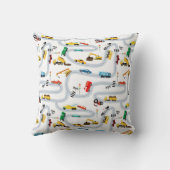 Transportvoertuigen Auto's Vrachtwagens Road Boys Kussen (Achterkant)