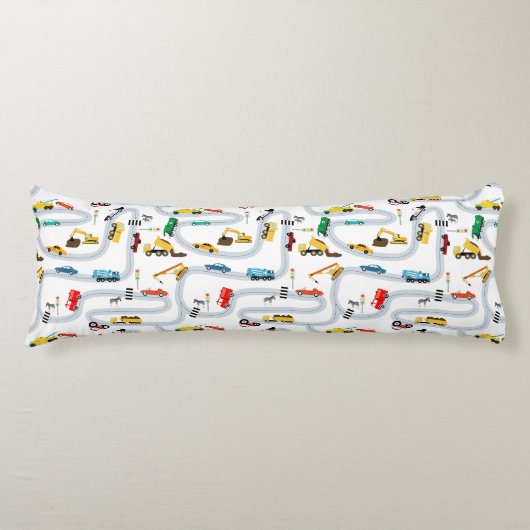 Transportvoertuigen Auto's Vrachtwagens Road Boys Lichaamskussen (Voorkant)