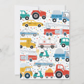 Transportvrachtwagens met opschriften als autobus  kaart (Achterkant)