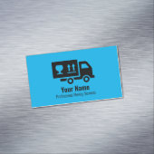  transportwagen blauw magnetisch visitekaartje (Voorbeeld)