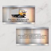 transportwagen | Stuurprogramma | blauwe kraag Visitekaartje (Voorkant / Achterkant)