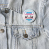 transpride kattenknop ronde button 5,7 cm (In situ)
