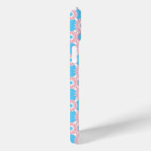 Transpride kleuren / blauw spiegelbloempatroon Ca Case-Mate iPhone Case (Achterkant / Rechts)