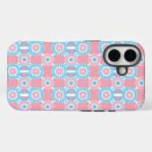 Transpride kleuren / roze spiegelbloempatroon Ca Case-Mate iPhone Case (Achterkant (horizontaal))
