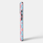 Transpride kleuren / roze spiegelbloempatroon Ca Case-Mate iPhone Case (Achterkant / Links)