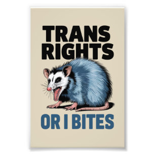 Transrechten Of Ik Bijt Homofiel Grappig Lgbtq Pri Foto Afdruk