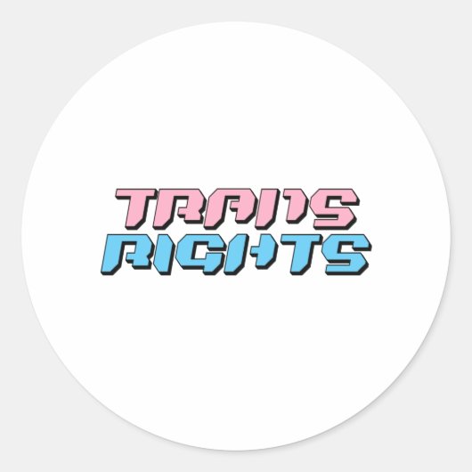 Transrechten Ronde Sticker (Voorkant)