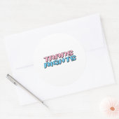 Transrechten Ronde Sticker (Envelop)