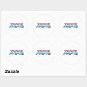 Transrechten Ronde Sticker (Vel)