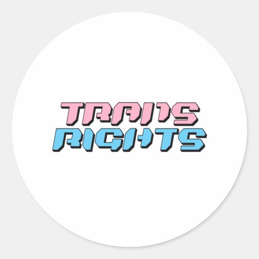 Transrechten Ronde Sticker (Voorkant)