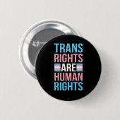Transrechten zijn de mensenrechten ronde button 5,7 cm (Voorkant /achterkant)