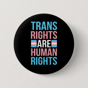 Transrechten zijn de mensenrechten ronde button 5,7 cm