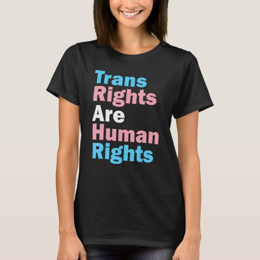 Transrechten zijn de mensenrechten t-shirt (Voorkant)