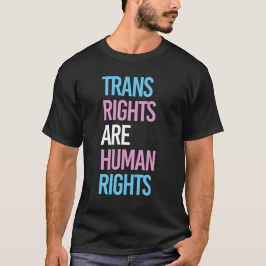 TRANSRECHTEN ZIJN MENSENRECHTEN T-SHIRT (Voorkant)