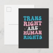 Transrechten zijn Mensenrechten Transgender Gelijk Aankondigingskaart (Voorkant / Achterkant)