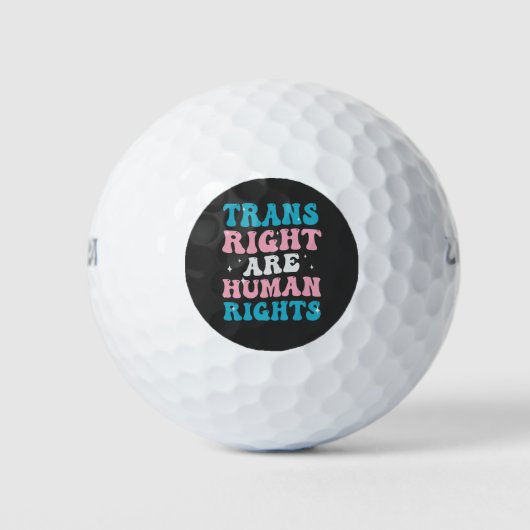 Transrechten zijn Mensenrechten Transgender Gelijk Golfballen (Voorkant)