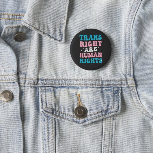 Transrechten zijn Mensenrechten Transgender Gelijk Ronde Button 5,7 Cm (In situ)