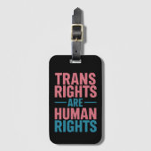 Transrechten zijn mensenrechten Transgender Pride Bagagelabel (Voorkant (verticaal))