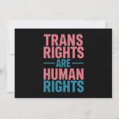 Transrechten zijn mensenrechten Transgender Pride Kaart (Voorkant)