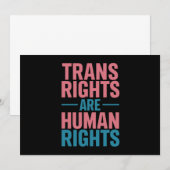 Transrechten zijn mensenrechten Transgender Pride Kaart (Voorkant / Achterkant)