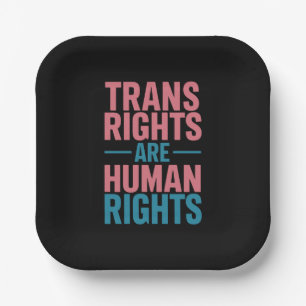 Transrechten zijn mensenrechten Transgender Pride Papieren Bordje