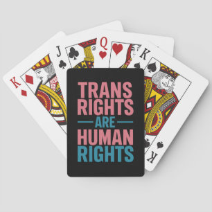 Transrechten zijn mensenrechten Transgender Pride Pokerkaarten