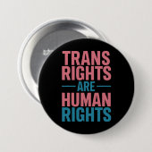 Transrechten zijn mensenrechten Transgender Pride Ronde Button 7,6 Cm (Voorkant /achterkant)