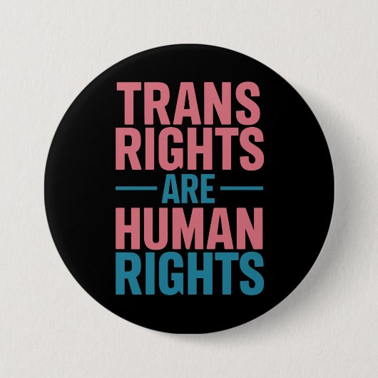 Transrechten zijn mensenrechten Transgender Pride Ronde Button 7,6 Cm (Voorkant)