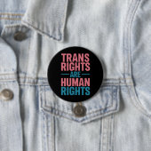 Transrechten zijn mensenrechten Transgender Pride Ronde Button 7,6 Cm (In situ)