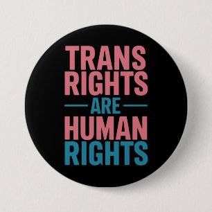 Transrechten zijn mensenrechten Transgender Pride Ronde Button 7,6 Cm