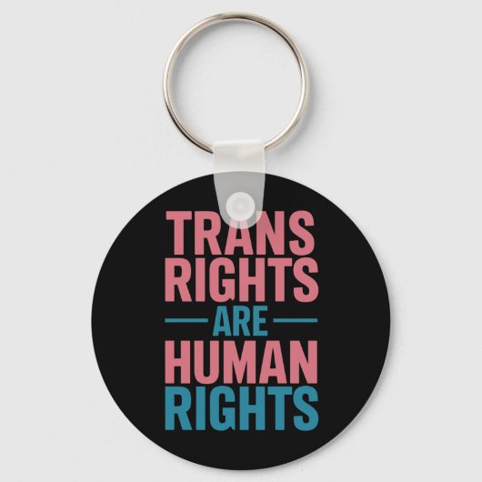 Transrechten zijn mensenrechten Transgender Pride Sleutelhanger (Voorkant)