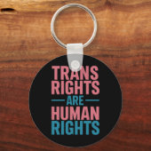 Transrechten zijn mensenrechten Transgender Pride Sleutelhanger (Voorkant)