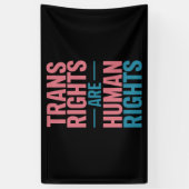 Transrechten zijn mensenrechten Transgender Pride Spandoek (Verticaal)
