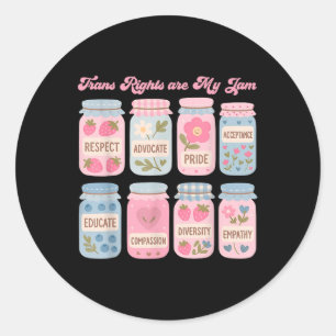 Transrechten zijn mijn ding Subtiele Transgender T Ronde Sticker