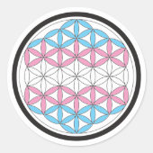 transsacrale geometrie ronde sticker (Voorkant)
