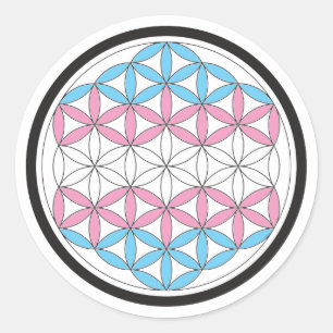 transsacrale geometrie ronde sticker