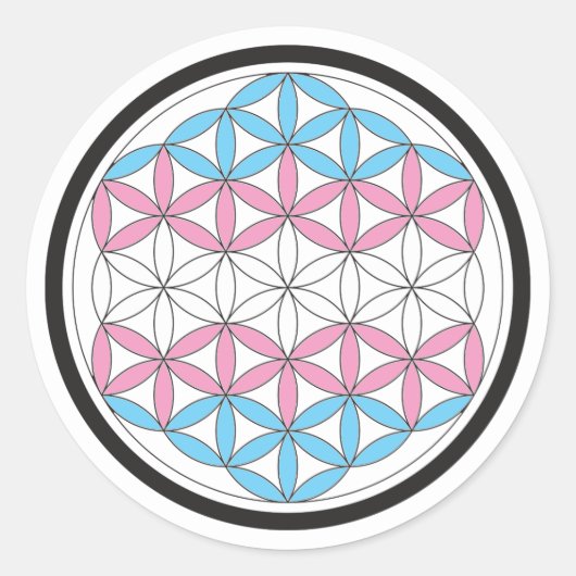 transsacrale geometrie ronde sticker (Voorkant)
