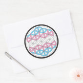 transsacrale geometrie ronde sticker (Envelop)