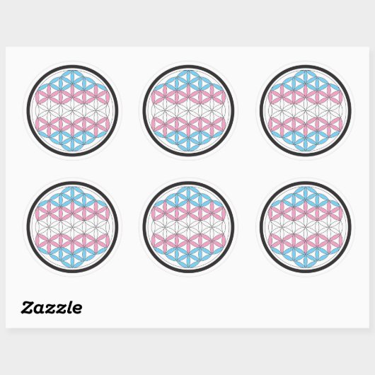 transsacrale geometrie ronde sticker (Vel)
