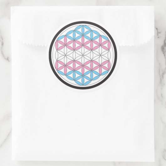 transsacrale geometrie ronde sticker (Tas)